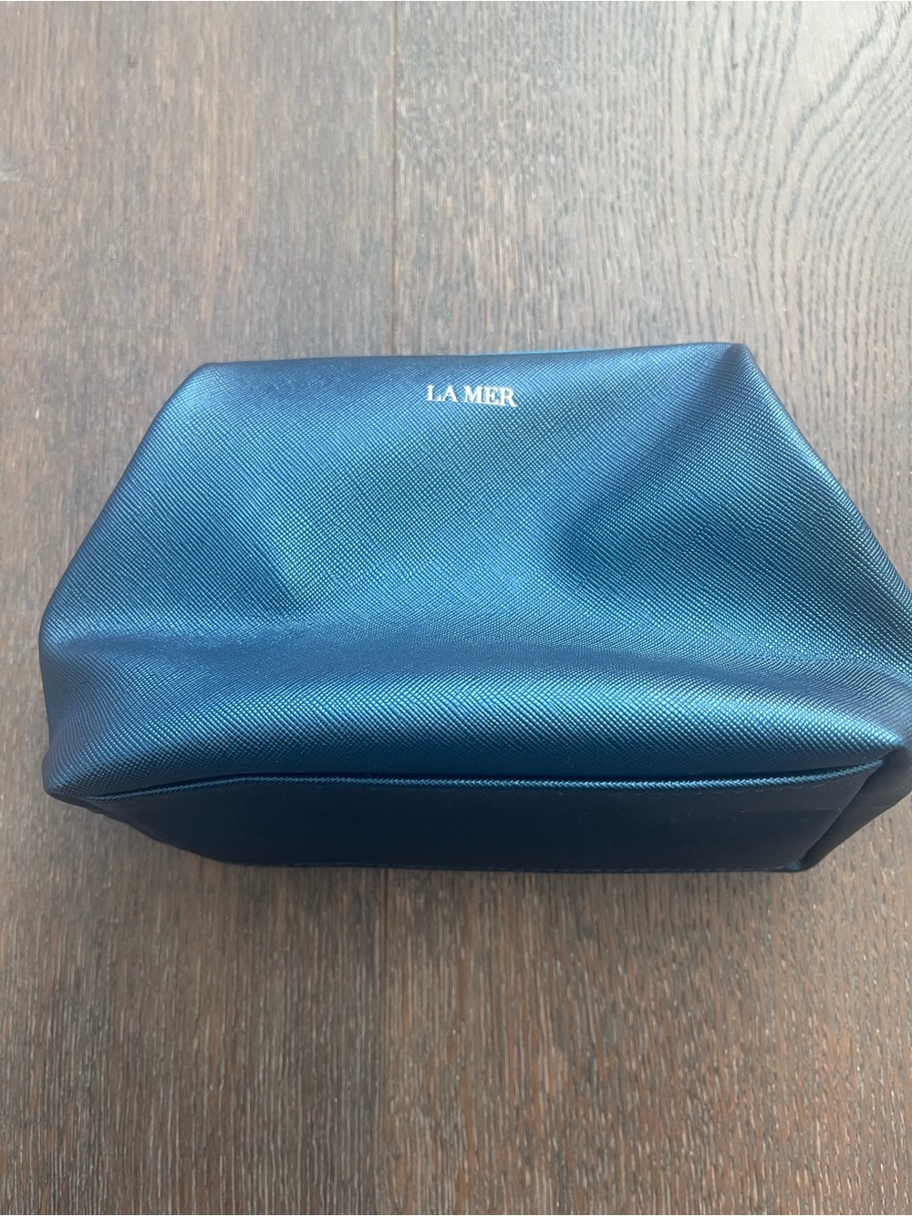 La Mer Blue Makeup Bag